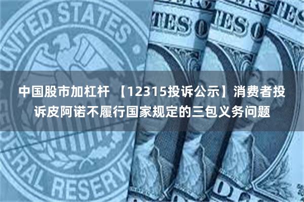 中国股市加杠杆 【12315投诉公示】消费者投诉皮阿诺不履行国家规定的三包义务问题