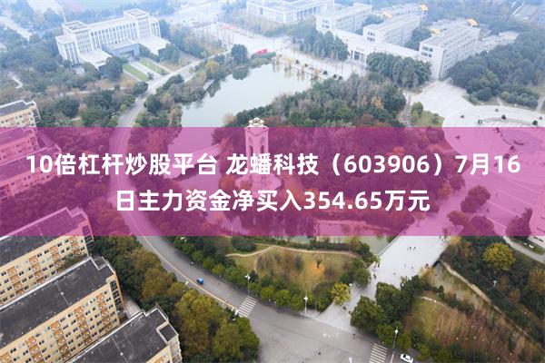 10倍杠杆炒股平台 龙蟠科技（603906）7月16日主力资金净买入354.65万元