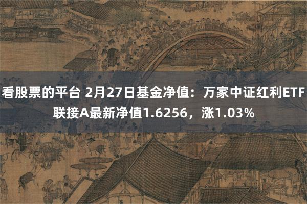 看股票的平台 2月27日基金净值：万家中证红利ETF联接A最新净值1.6256，涨1.03%